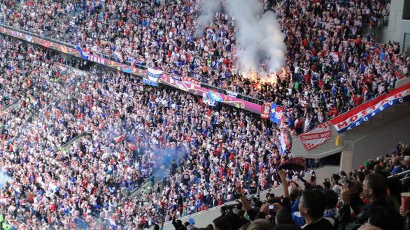Croatian fans were the most active group during the Euro when it comes to pyrotechnics.