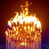 London: Olympic cauldron transported behind goal