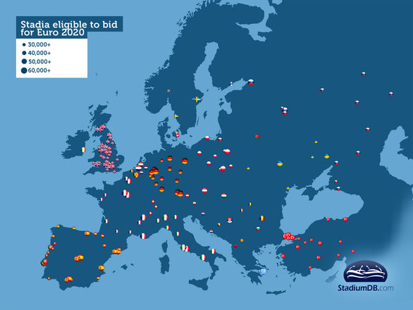 Euro 2020 candidate map?