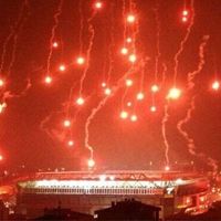 Istanbul: Pyroshow inside an empty stadium