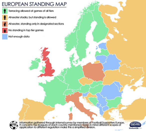 European Standing Map