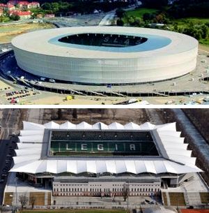 Stadia in Wroclaw and Warsaw