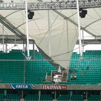 Brazil: Rain ripped Fonte Nova's roof