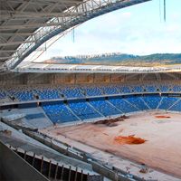 Haifa: Last works at Sammy Ofer Stadium, World Peace Statue in progress