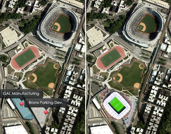 Yankee Stadium and the new NYCFC stadium
