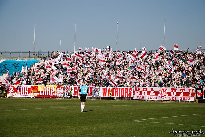 LKS fans in Lodz