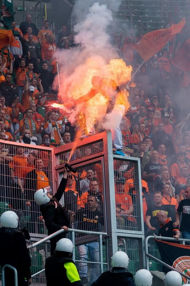 Zaglebie fan torched