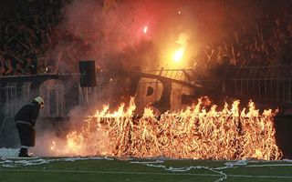 Bulgaria: Scandal during cup final, advertising boards on fire