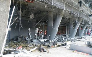 Donetsk: Donbass Arena damaged by shelling