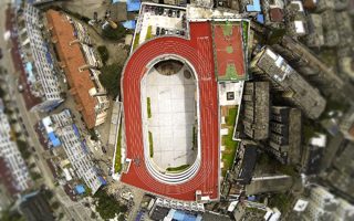 China: School pretending to be a stadium (and doing it well!)