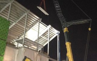 Toronto: Last tread of the eastern grandstand in place