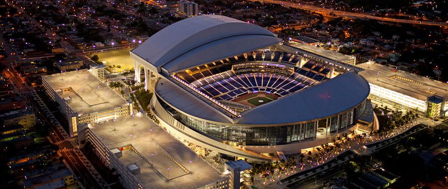 Marlins Park Stadium Aerial Miami