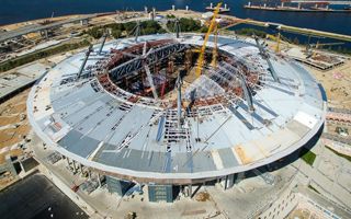 Russia 2018: Roof over Zenit Arena ready