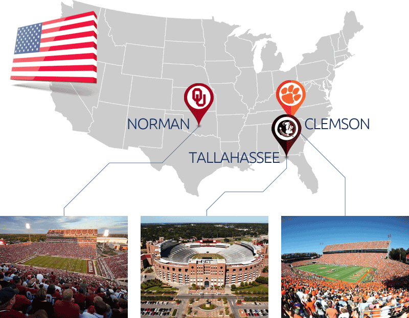 NCAA stadiums