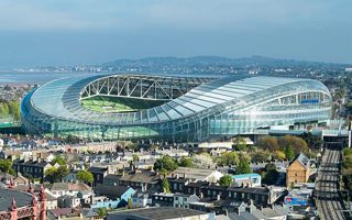 Dublin: Aviva Stadium goes green