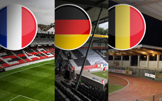 New stadiums: France, Germany and Belgium – one each