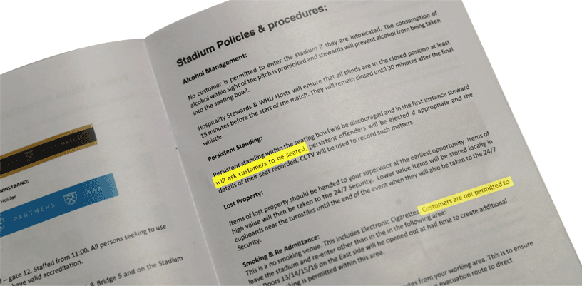 London Stadium / Upton Park issue