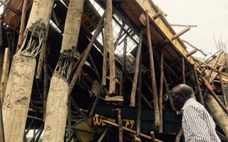 Kenya: A step from tragedy as piece of stadium collapses