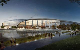 New construction: Groundbreaking on world’s most expensive stadium