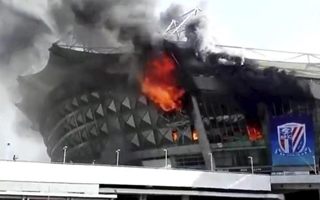 Shanghai: Serious fire damages Shenhua stadium