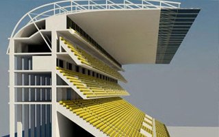 Dresden: Building a model of the steepest modern grandstand