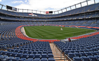 Sports Authority Field at Mile High, home stadium of the Denver Broncos  National Football League team in Denver, Colorado. The mile-high portion of  the title refers to stadium's location almost exactly where