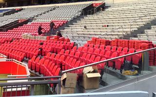 Amsterdam: Last portion of red seats at ArenA