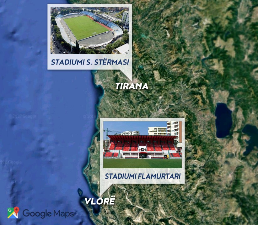 Selman Stermasi Stadium, home to KF Tirana, FK Partizani , Dinamo