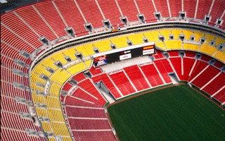 An empty stadium - FED EX Field Home of the Washington Redskins