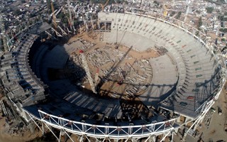 India: Record stadium being born away from spotlight