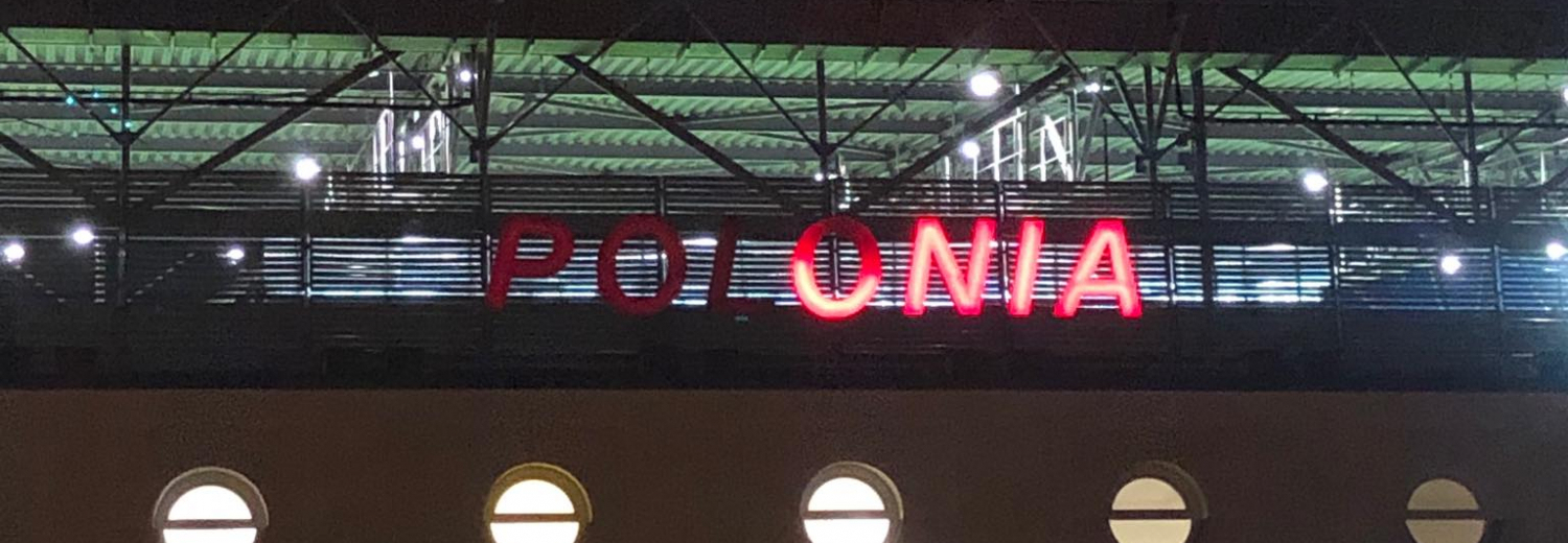 Neon na stadionie Polonii