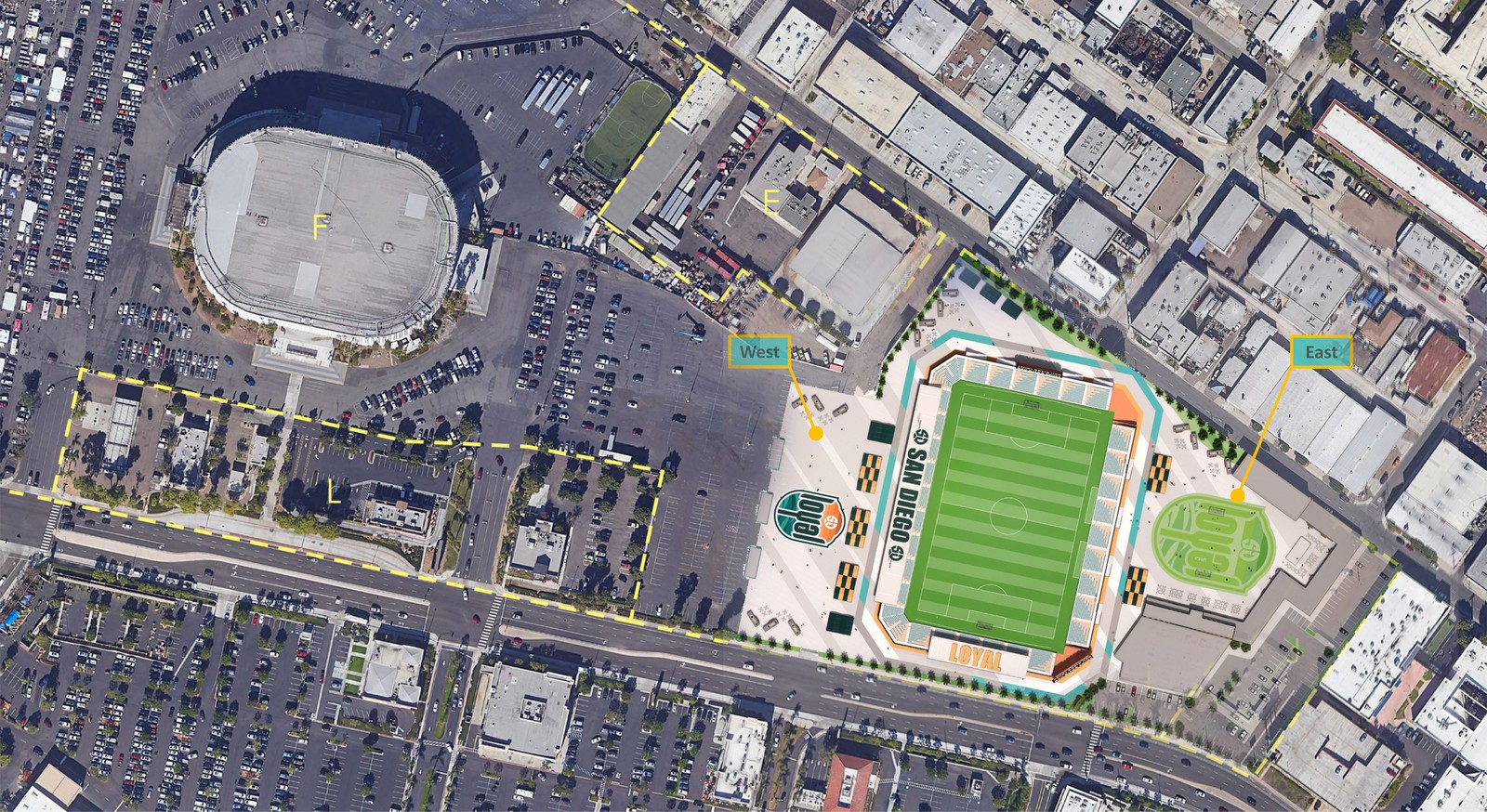 SD Loyal soccer club aims to build stadium next to sports arena