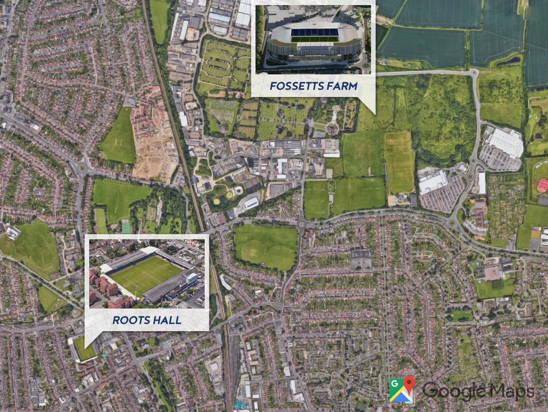 Southend United stadium - Roots Hall & Fossetts Farm