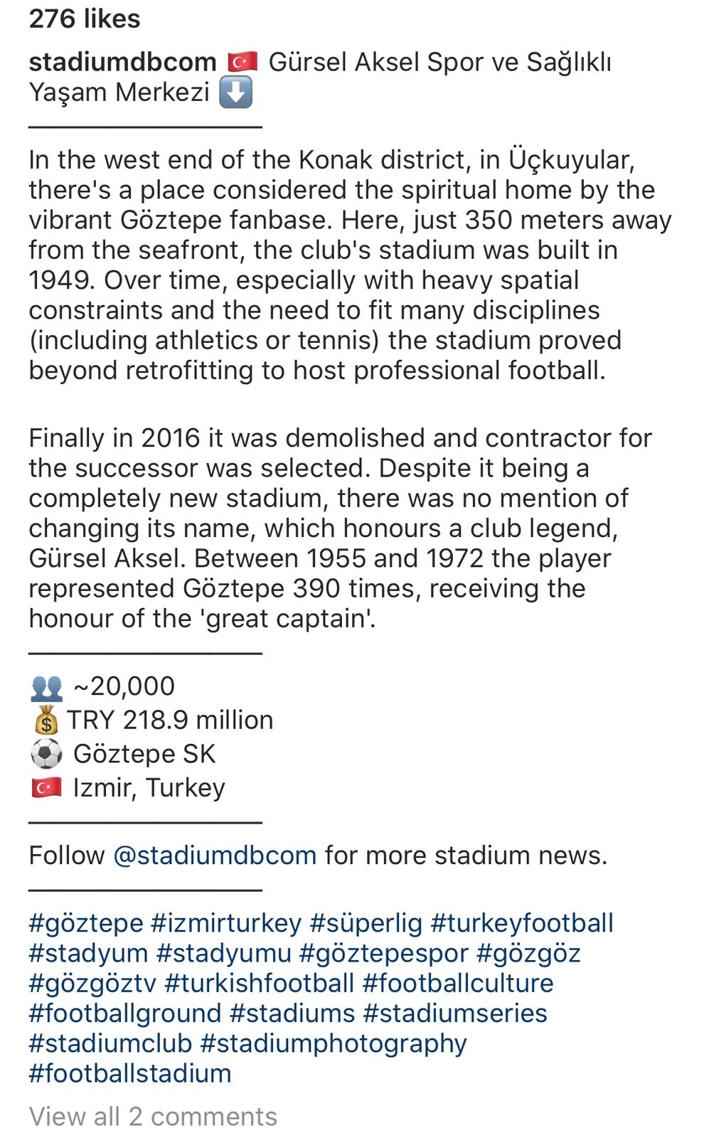 Dołącz do nas na Instagramie - Stadiony.net i StadiumDB.com