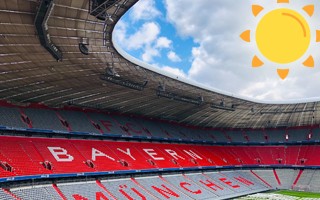 Nothing but sunshine for these German football stadiums