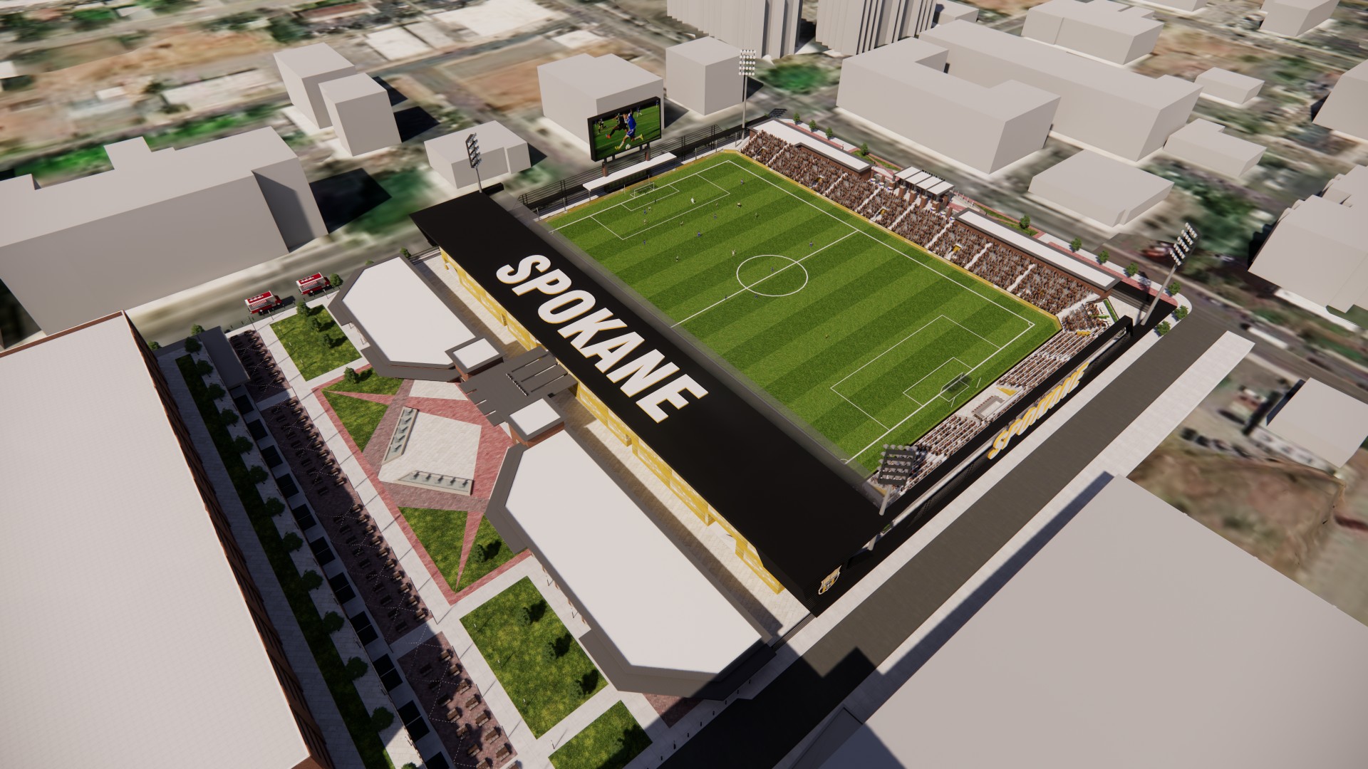 Atlanta United release rendering for USL soccer layout at Coolray Field, Professional