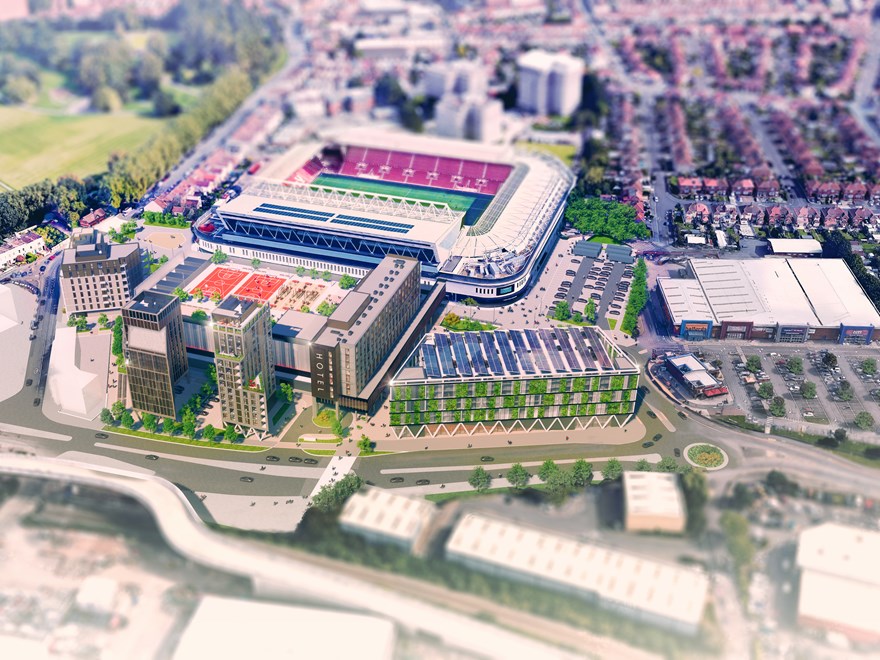 Ashton Gate, Bristol City. The proposed Sports and Conference Centre