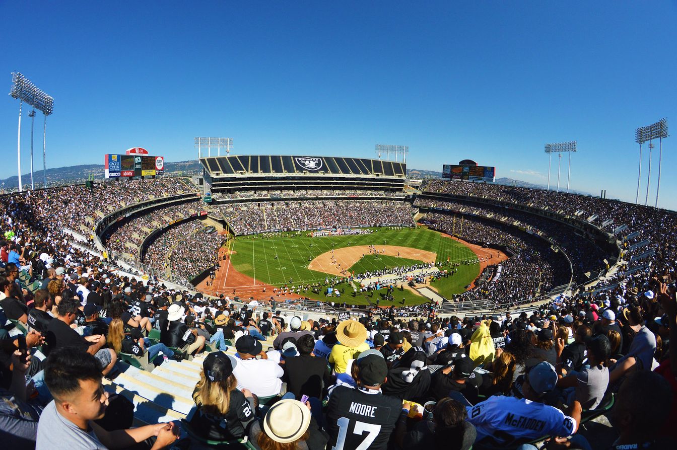 RingCentral Coliseum, Oakland Raiders football stadium - Stadiums of Pro  Football