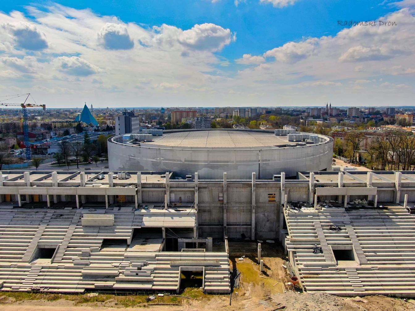 przebudowywany Stadion Radomiaka przy ul. Struga, Radom