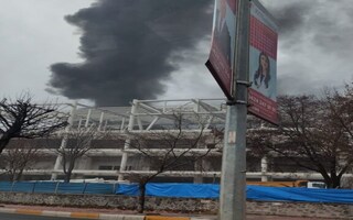 Turkey: Flames in the stadium in Elazığ