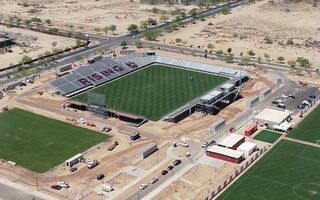 New stadium: Soccer venue was built in no time
