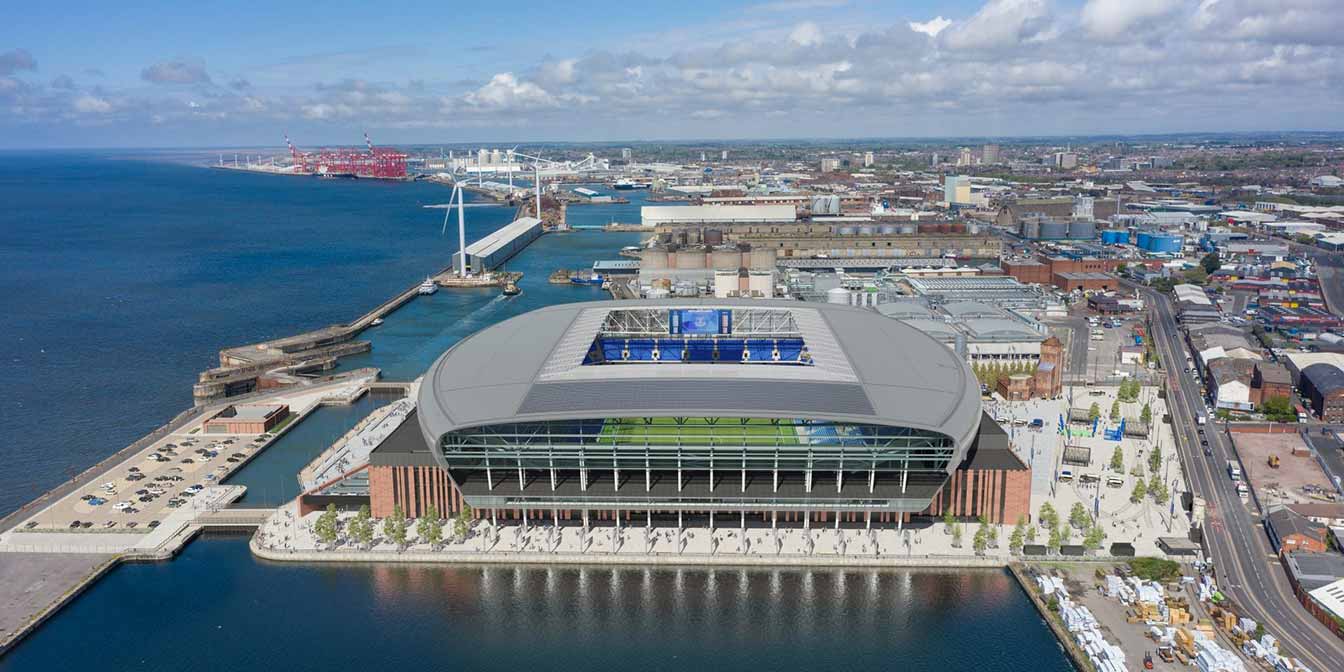 Liverpool Dock Filled With Sand Everton Stadium Is Getting Closer 