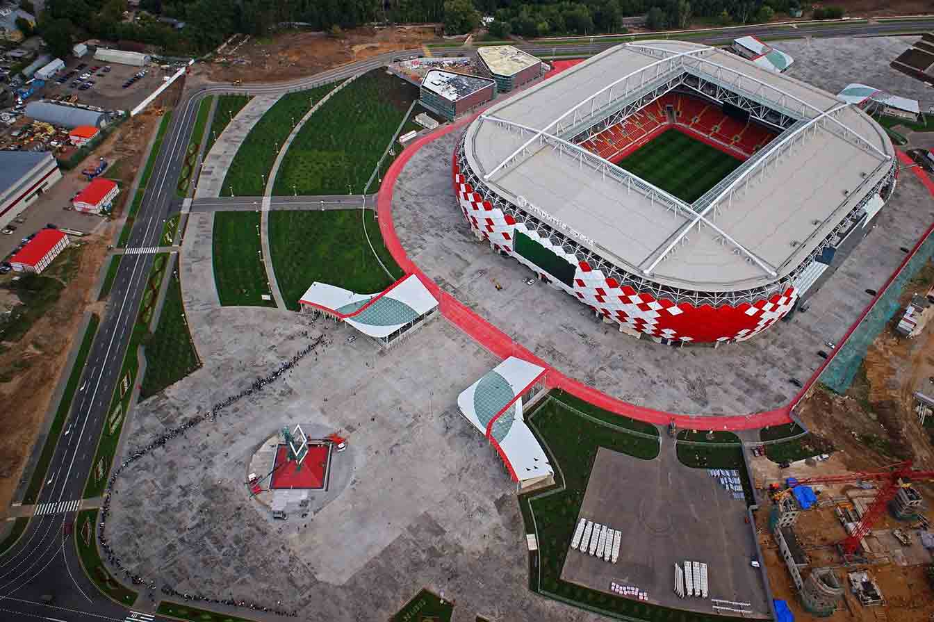 Moscow, Russia - May, 2018: Otkrytie Arena. Home Stadium of Spartak  Football Team Editorial Photo - Image of modern, lukoil: 118124116