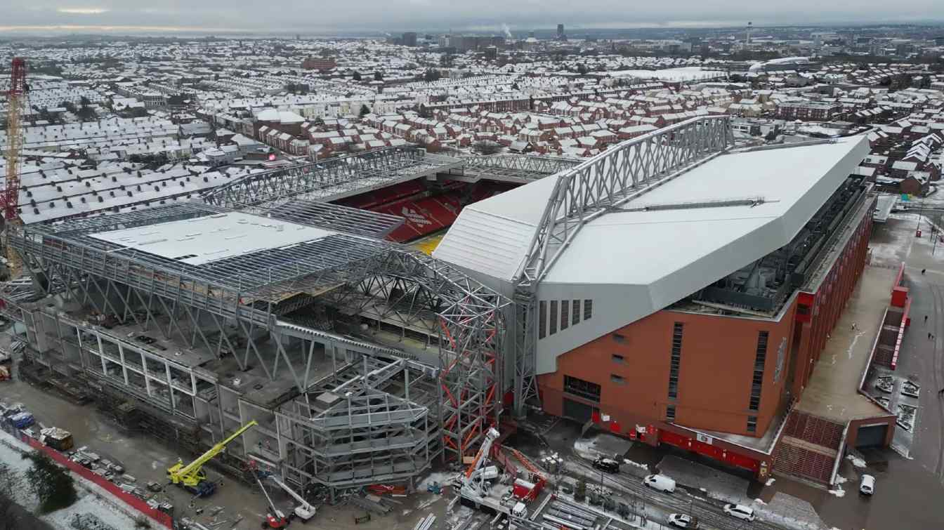 Anfield construction from the birdseye