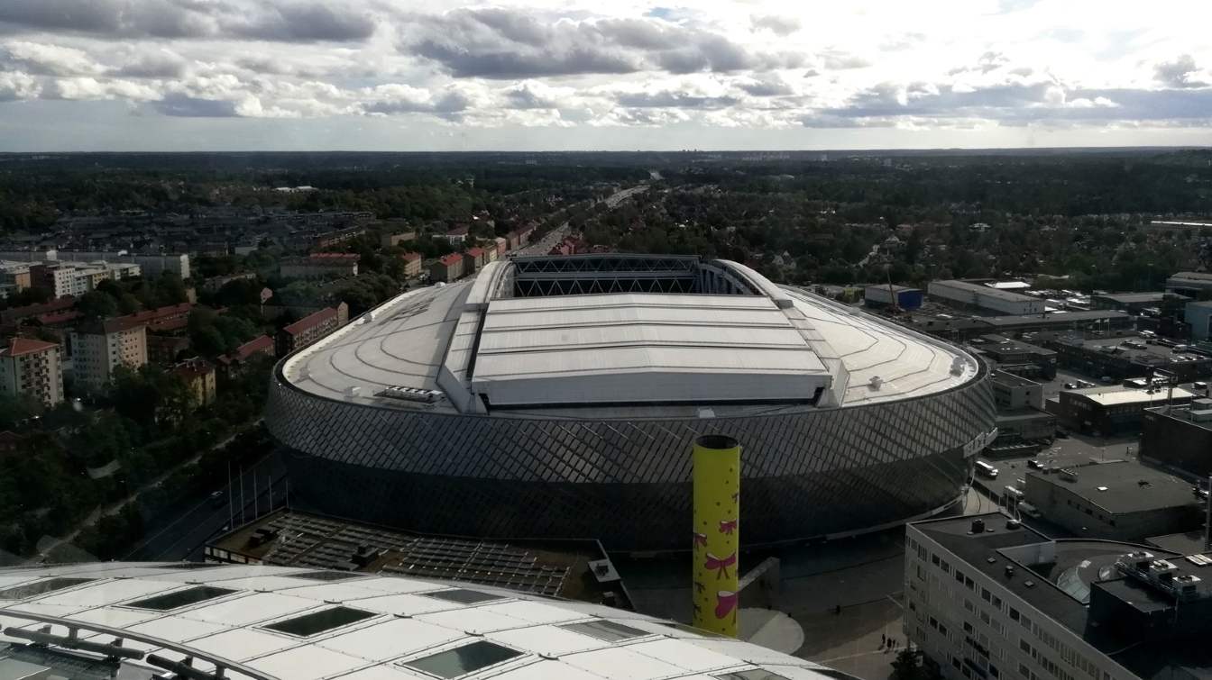 Tele2 Arena view from the sky