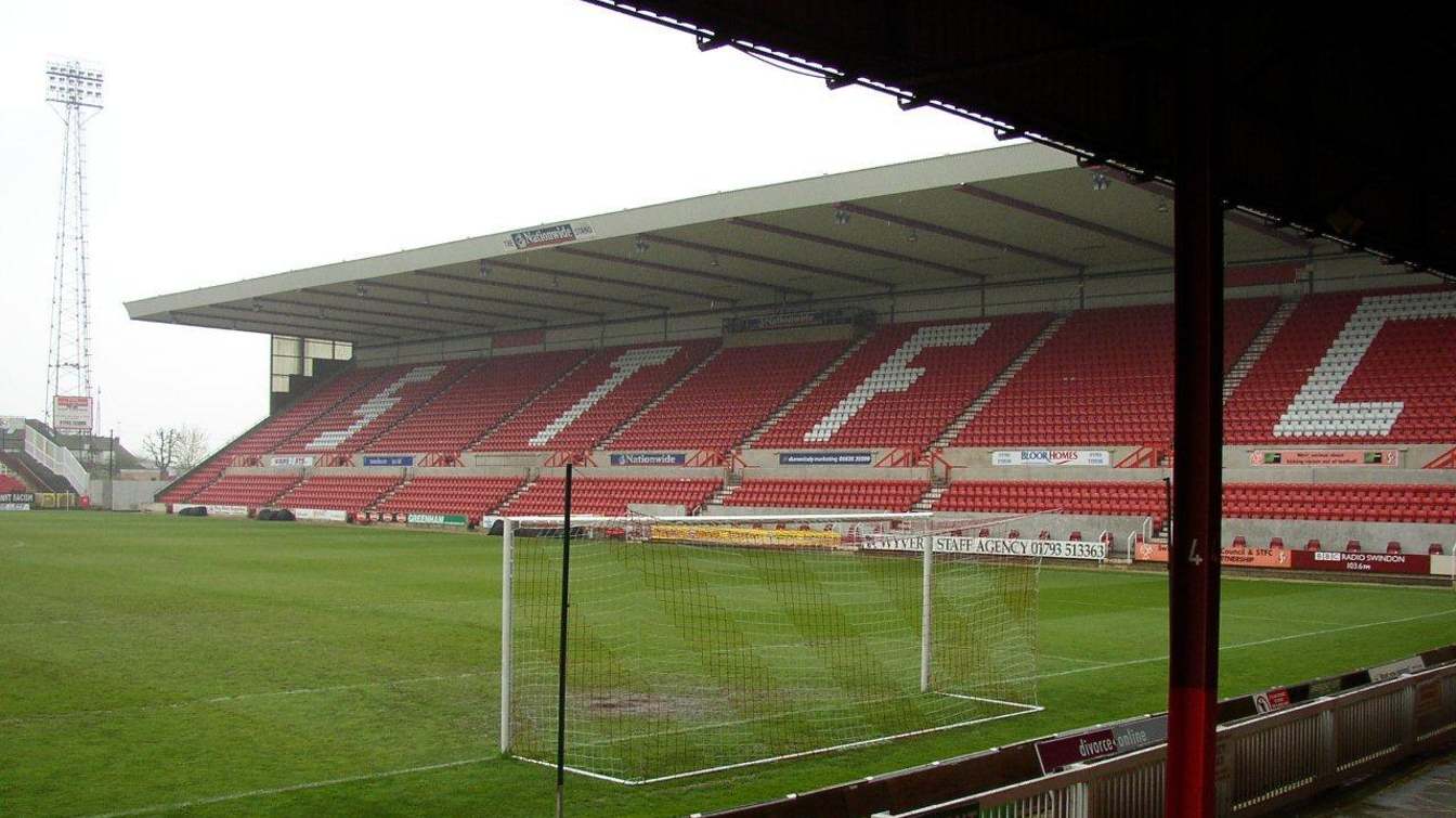 Stands of the stadium seen from the pitch-height