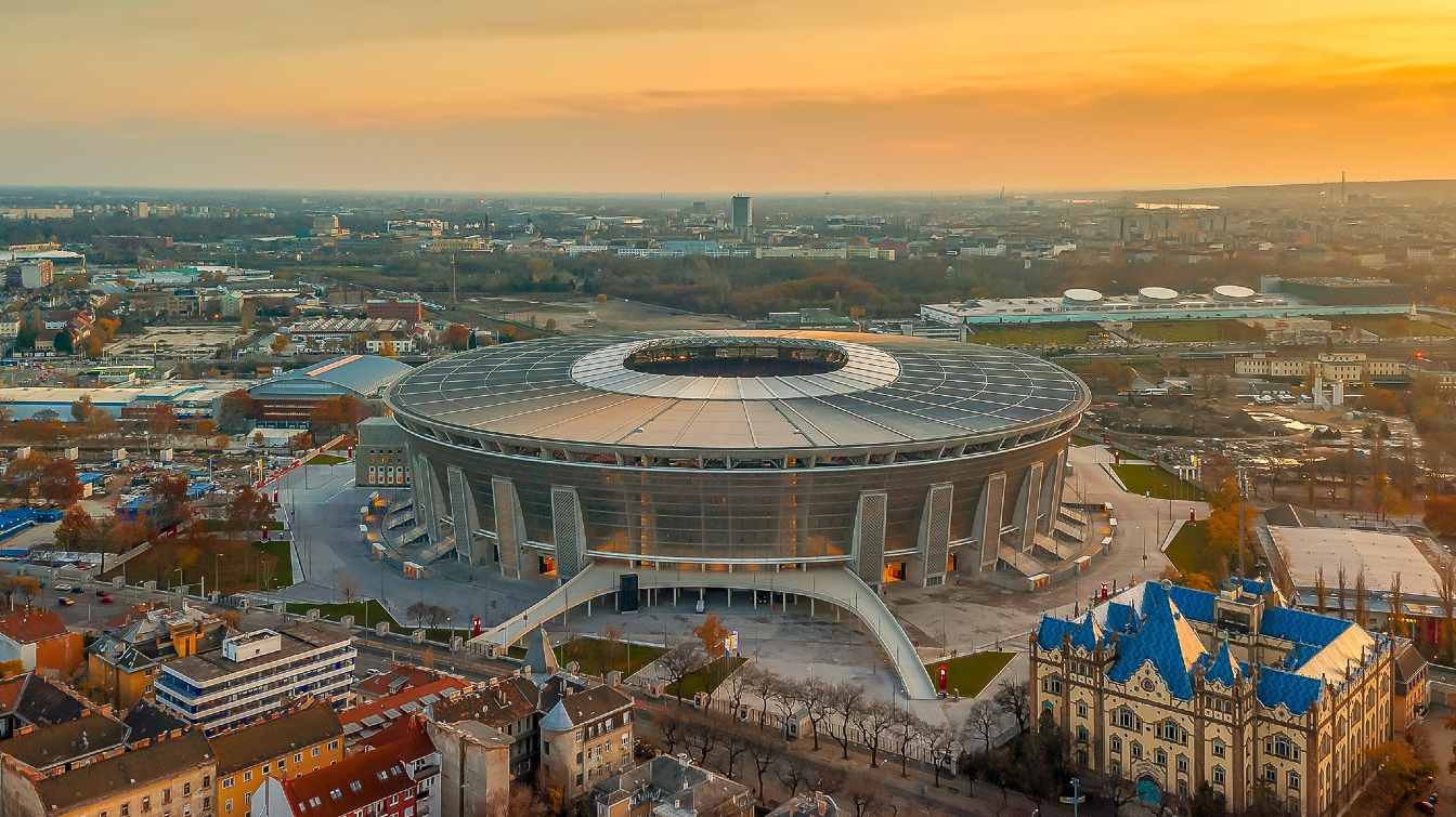 Puskas Arena from the sky