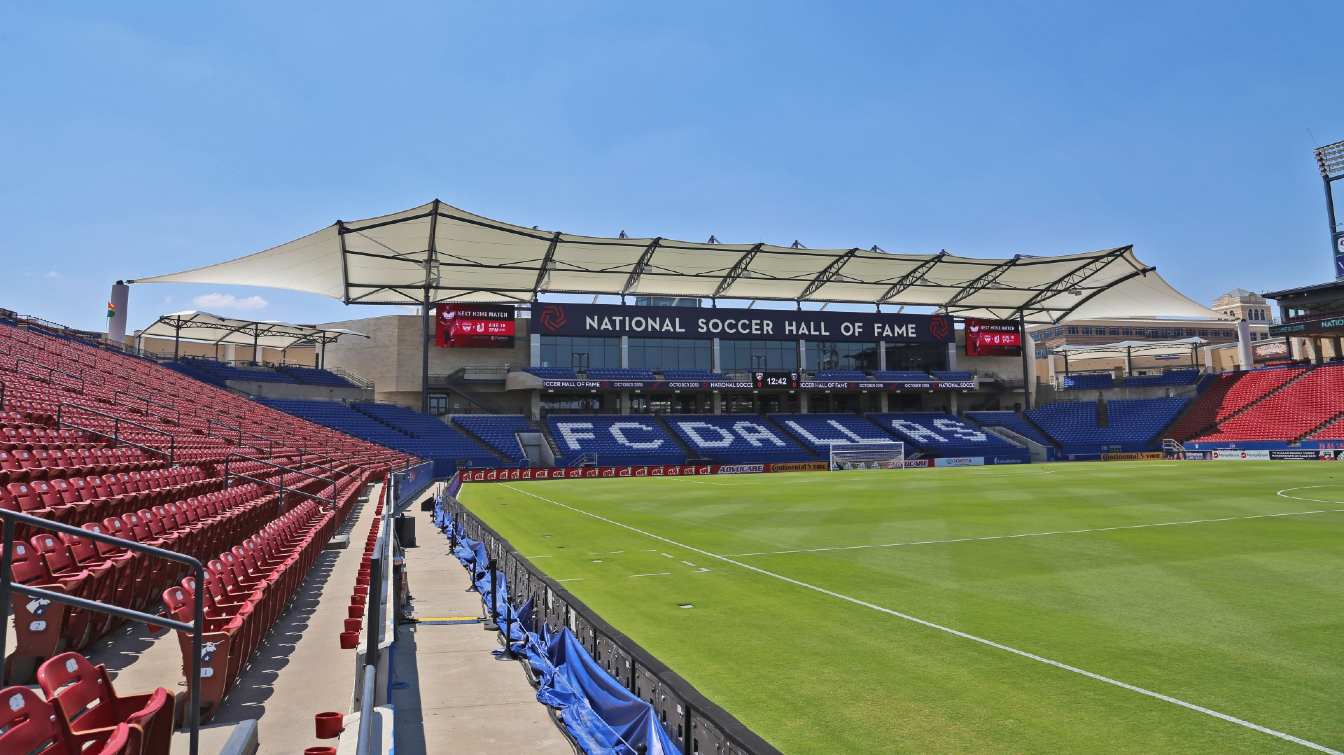 Toyota Stadium's stands in a daylight