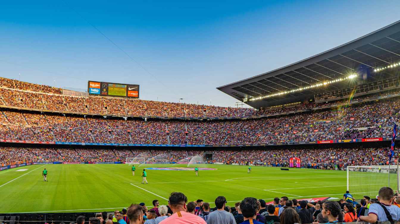 Camp Nou - view on the full stands