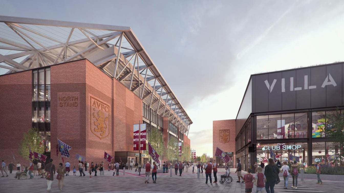 Design of Villa Park stadium